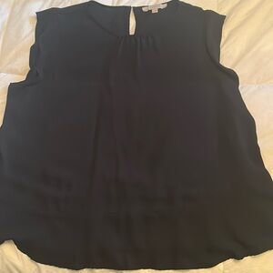 Black silky size XL loft top. Slight peplum bottle